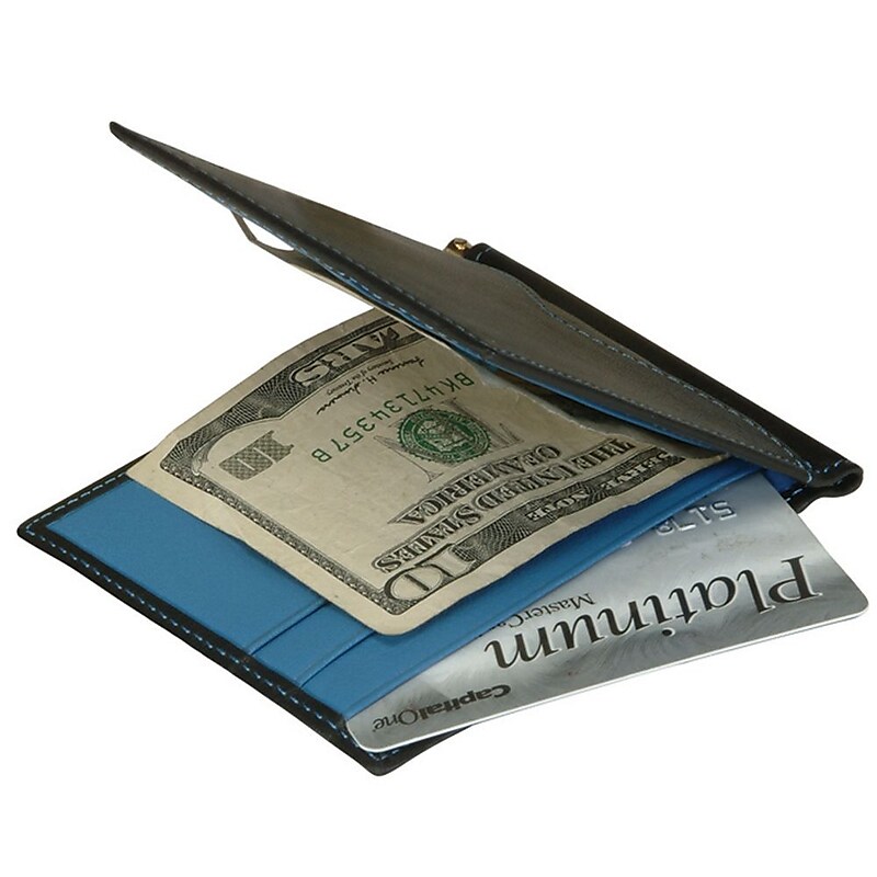 Royce Leather Men's Cash Clip Wallet, Ocean Blue image 1