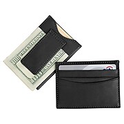Royce Leather Magnetic Money Clip Wallet, Black
