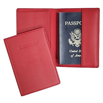 Royce Leather Passport Jacket, Red