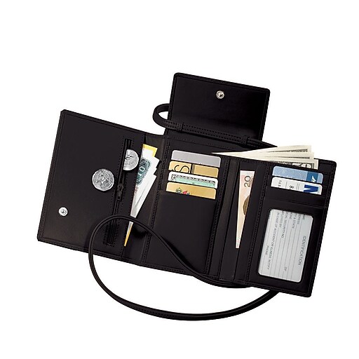 Royce leather passport case black at staples