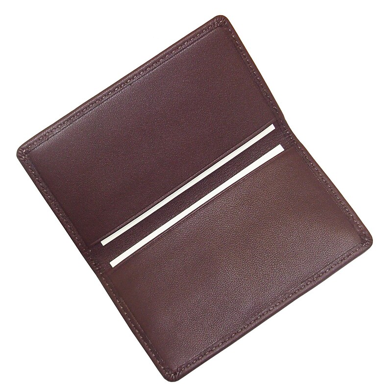 Royce Leather Business Card Case, Burgundy image 1