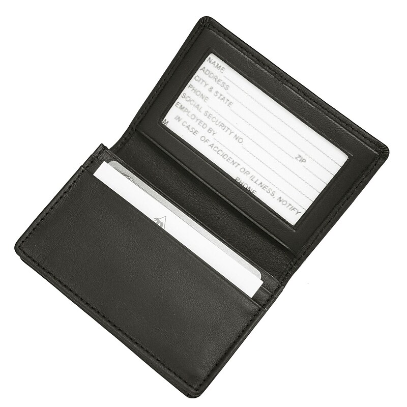 Royce Leather Deluxe Card Holder, Black image 1
