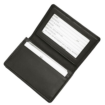 Royce Leather Deluxe Card Holder, Black