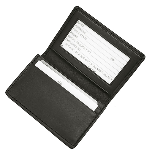 Shop Staples for Royce Leather Business Card Case Holder in Leather, Black (OS-MFL405-BLK)
