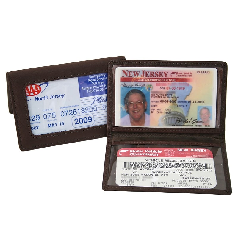 Royce Leather View Id Holder, Coco image 1