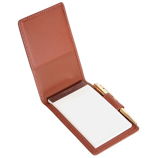 Royce Leather Flip Style Note Jotter Tan at Staples