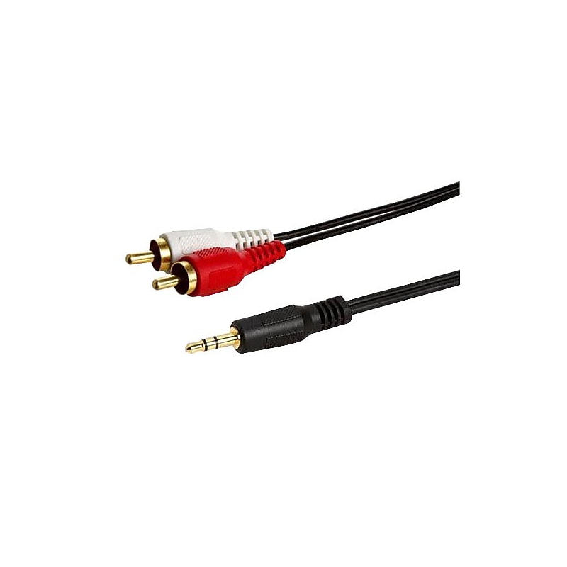 Comprehensive Standard MPS-2PP-25ST 25 ft. Stereo RCA Cable, Black image 1