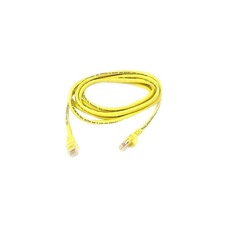 Belkin A3L791-06-YLW-S 6 ft. CAT-5e RJ-45 Snagless Patch Cable, Yellow image 1