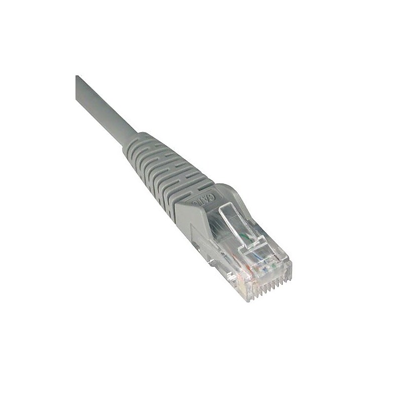 Tripp Lite N201-006-GY 6' CAT-6 Gigabit Snagless Molded Patch Cable, Gray image 1
