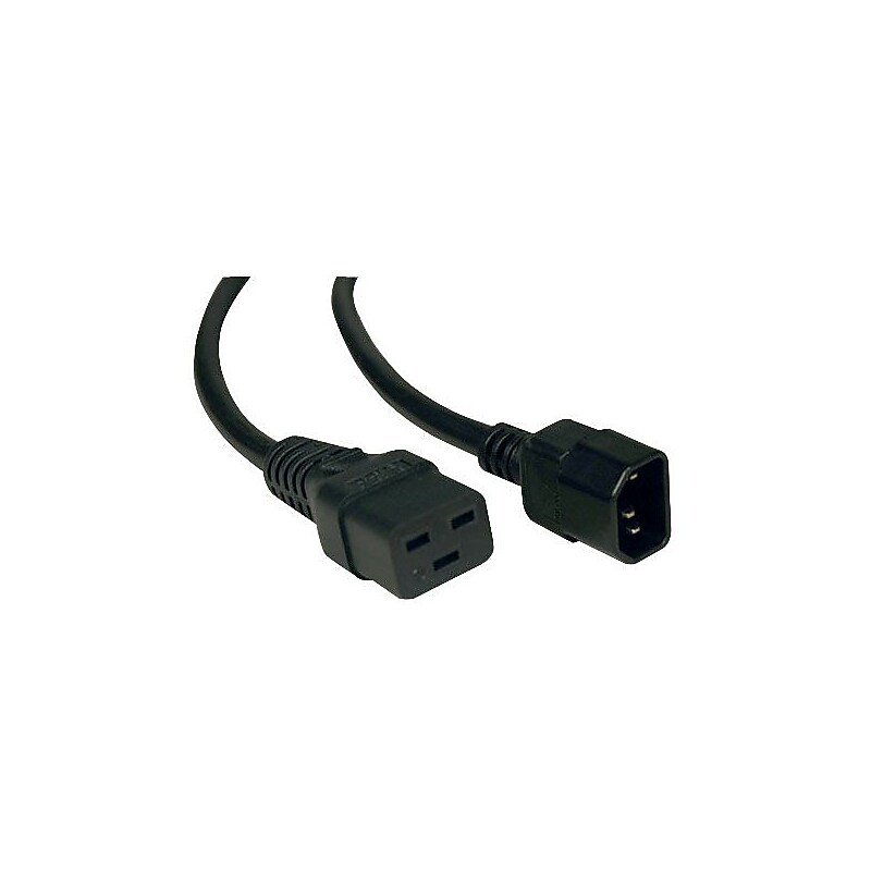Tripp Lite 6' IEC-320-C19 to IEC-320-C14 Heavy Duty Power Cord, Black image 1