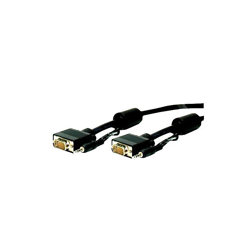 Comprehensive HD-15P-P-10ST/A 10' VGA Audio/Video Cable, Black image 1