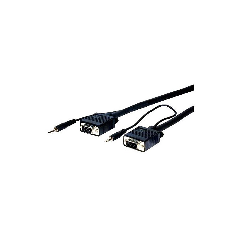 Comprehensive VGA15P-P-50HR/A 50' VGA Audio/Video Cable, Black image 1