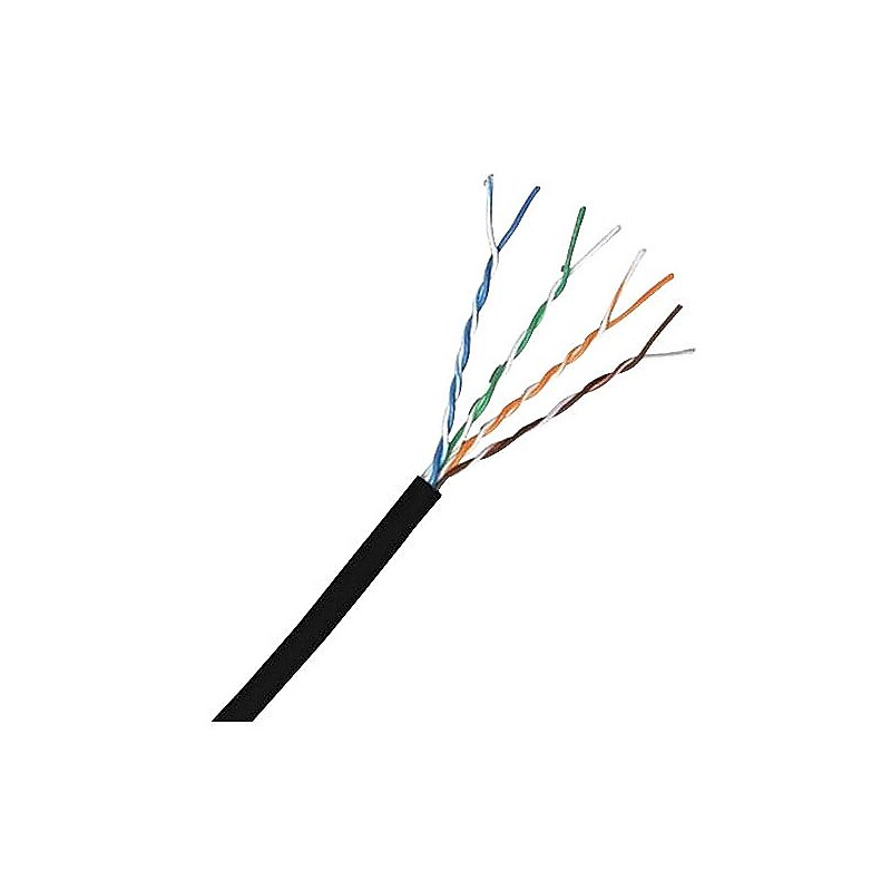 Comprehensive® 1000' Cat6 Bare Wire Solid Bulk Cable, Black image 1