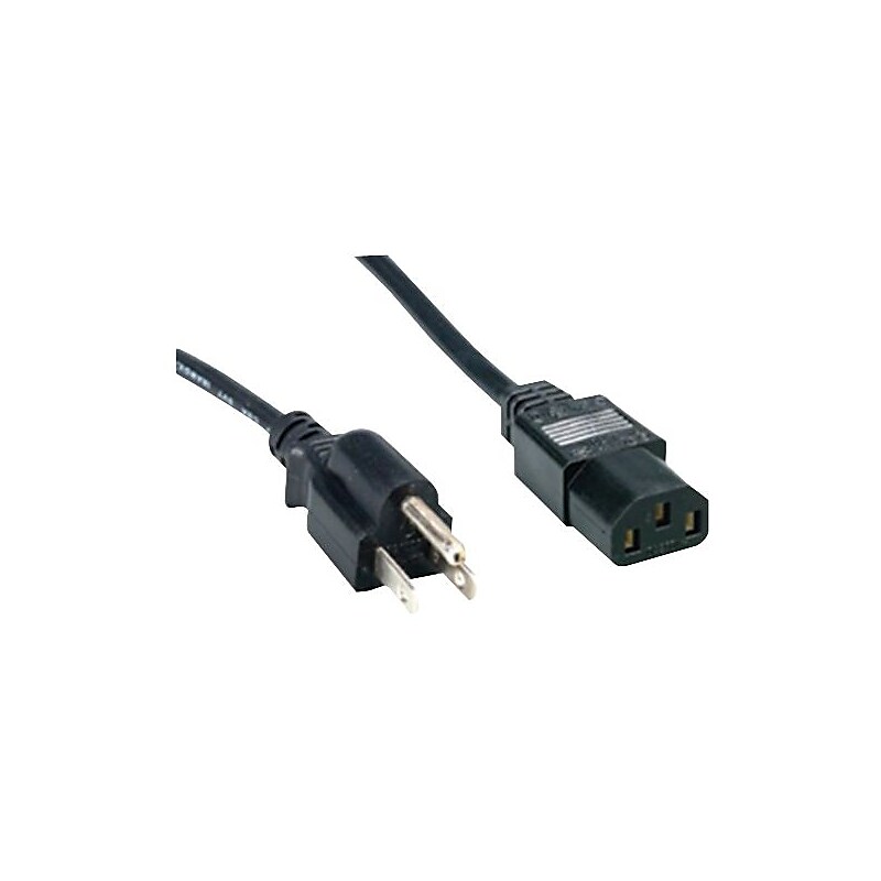 Comprehensive PWC-BK-3 3 ft. Standard Power Cord Power Cable, Black image 1