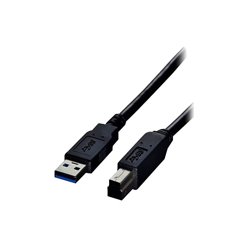 Comprehensive 10 ft. USB 3.0 Type A Male to Type B Male Data Transfer Cable, Black image 1