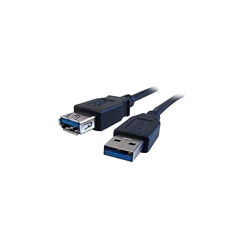 Comprehensive® Standard Series 6' USB 3.0 A Male to A Female USB Cable, Black image 1