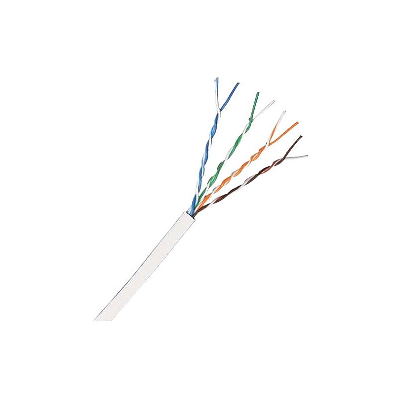 Comprehensive® 1000' Cat5e Bare Wire Solid Bulk Cable, White image 1