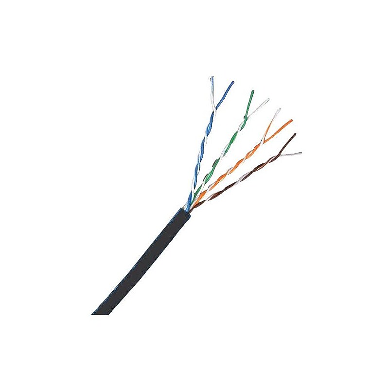 Comprehensive CAT-6SHBLK-1000 1000' CAT-6 Shielded Twisted Pair Network Cable, Black image 1