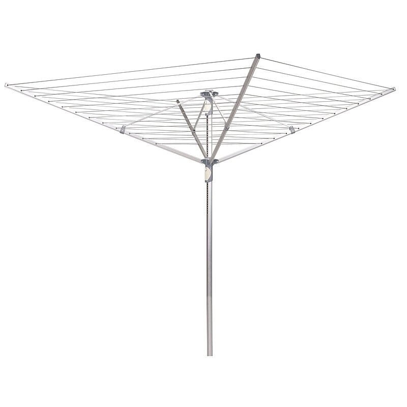 Household Essentials Expandable 12-Line Umbrella Aluminum Clothesline, Silver (1710) image 1