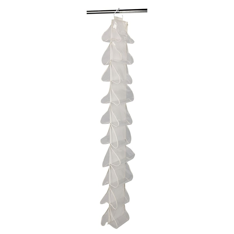 Household Essentials Canvas Shoe File with 20 Pocket, Natural (311390) image 1