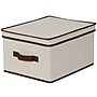 Household Essentials Large Storage Box With Coffee Trim, Natural (513)~#|#~m000291227_sc7