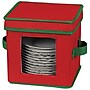 Household Essentials Holiday Saucer Chest, Red/Green (530RED)~#|#~m000291253_sc7
