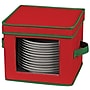Household Essentials Salad Plate Holiday China Bowl Chest, Red/Green (534RED)~#|#~m000291265_sc7