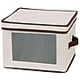 Household Essentials Natural Dinner Plate Storage Chest, Cream With Brown Trim (536)~#|#~m000291266_sc7