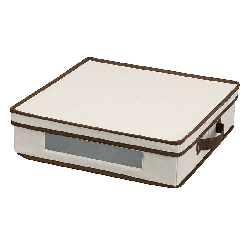 Household Essentials Charger Plate Storage Chest, Natural (537) image 1