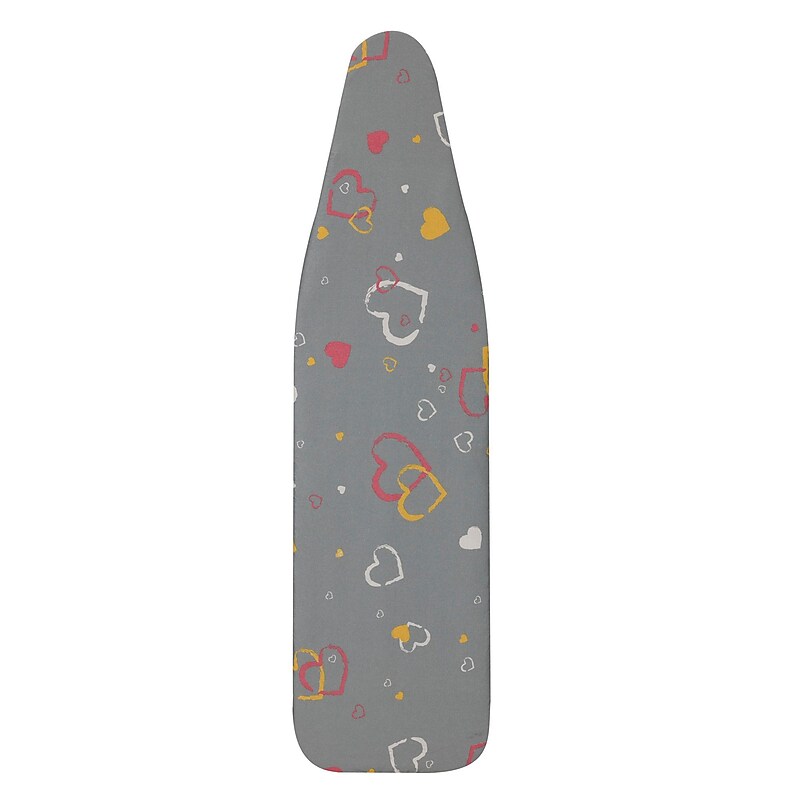 Household Essentials Ultra Sparkle Hearts Ironing Board Cover & Pad, 18"W x 58 1/2"L, (7001-1) image 1