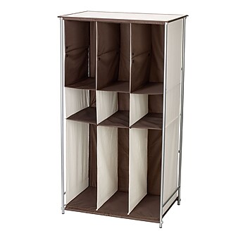 Household Essentials Transformer Boot Storage With Adjustable Pocket, Natural/Brown (8012N)