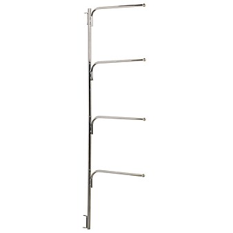 Household Essentials Hinge-It Clutterbuster Family Towel Bar, Chrome (H12003)