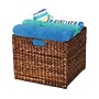 Household Essentials Banana Leaf Square Laundry Storage Bin, Dark Brown (ML-6966B)~#|#~m000291617_sc7