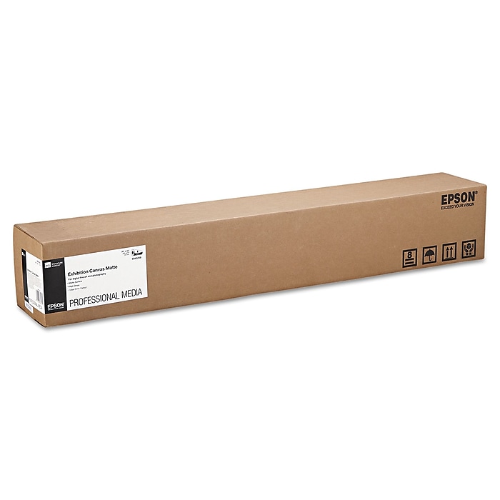 Epson Professional Exhibition Canvas Matte Wide Format Polypropylene Paper, 36" x 40' (S045258)