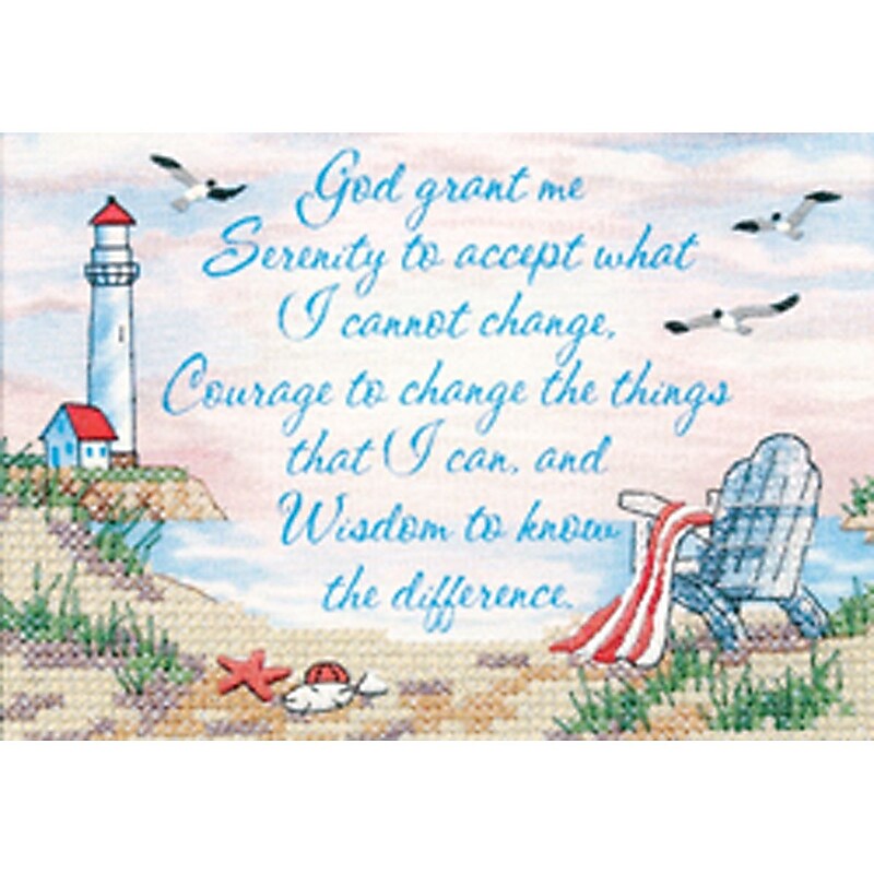 Serenity Prayer Mini Stamped Cross Stitch Kit, 7"X5" (65013) image 1