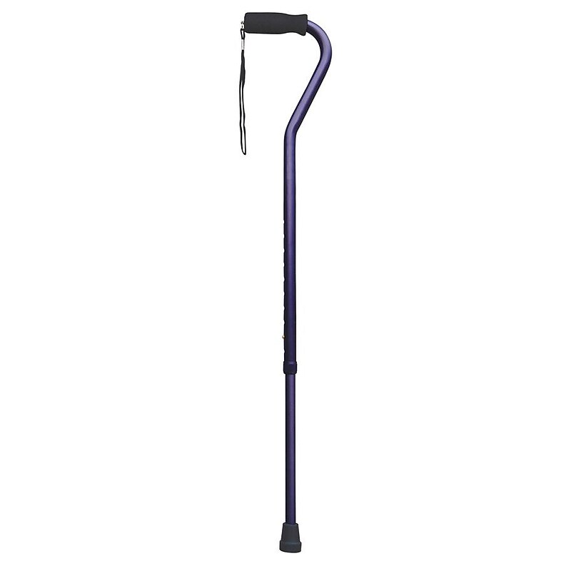 Medline Aluminum Offset Handle Fashion Cane, Purple, 6/Pack (MDS86420PR) image 1