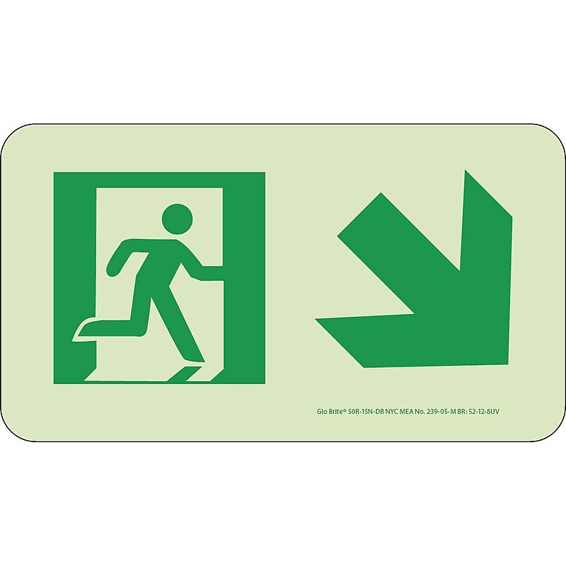 Glow NYC - Directional Sign Down Right