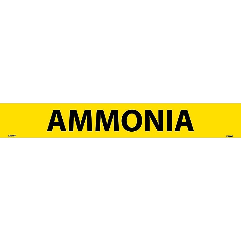 Pipemarker; Adhesive Vinyl, Ammonia, 2X14  1 1/4" Cap Height image 1