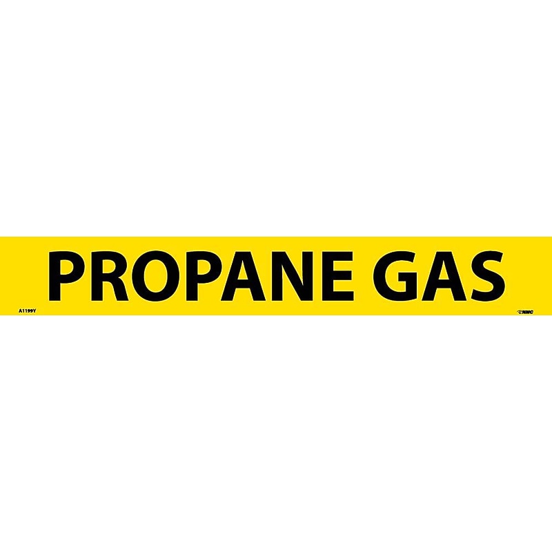 Pipemarker; Adhesive Vinyl, Propane Gas, 2X14  1 1/4" Cap Height image 1