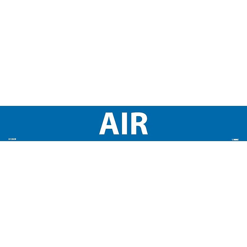 Pipemarker;Air, 2X14, 1 1/4 Letter,  Adhesive Vinyl image 1
