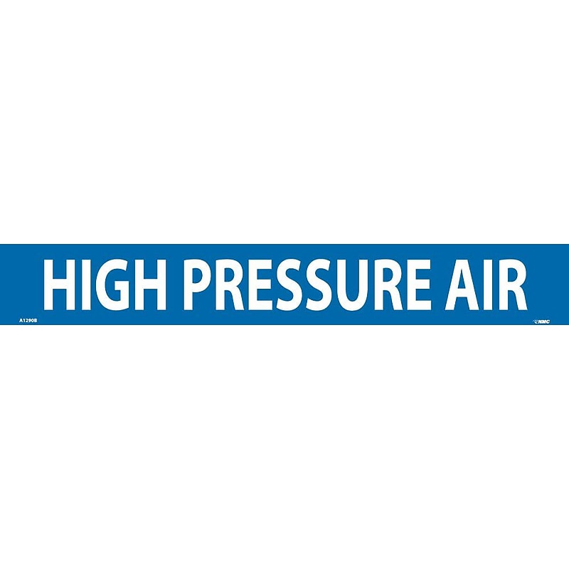 Pipemarker; High Pressure Air, 2X14, 1 1/4 Letter,  Adhesive Vinyl image 1