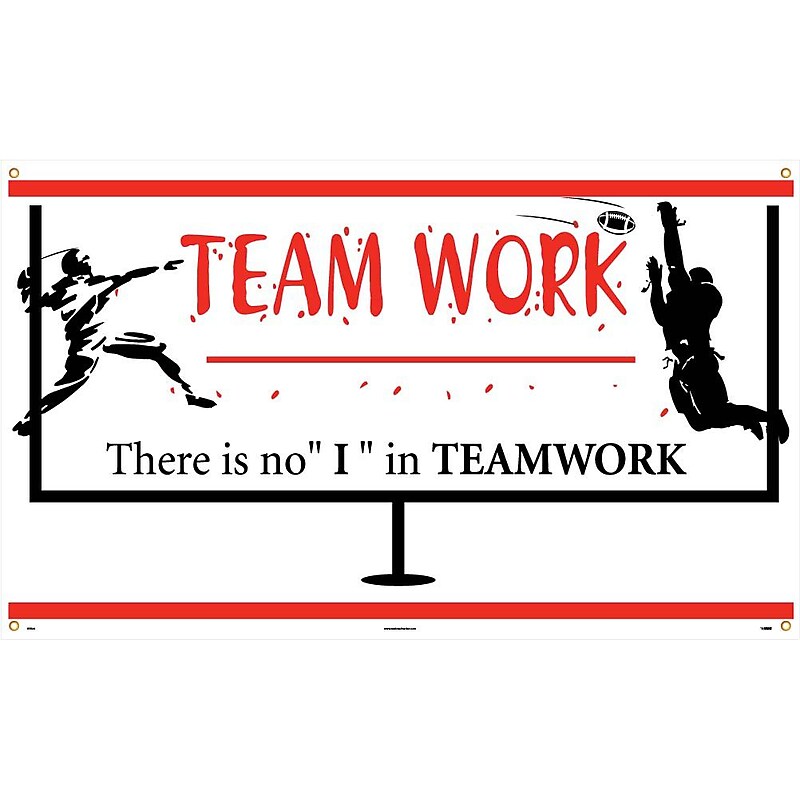 Safety Banners; Team Work There Is No I In Teamwork, 3Ft X 5Ft image 1