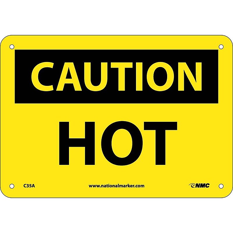 Hot, 7X10, .040 Aluminum, Caution Sign image 1