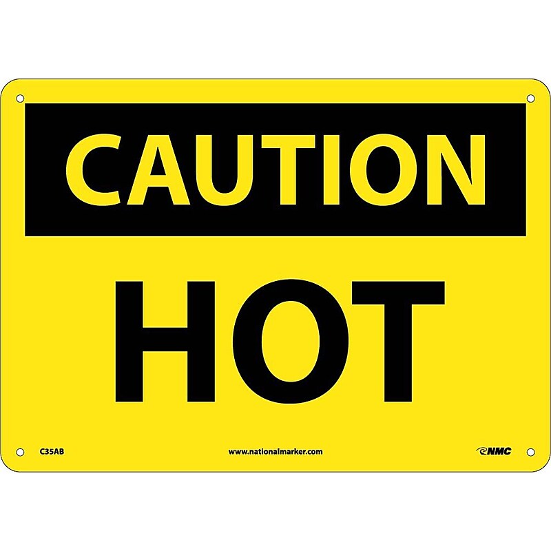 Hot, 10X14, .040 Aluminum, Caution Sign image 1