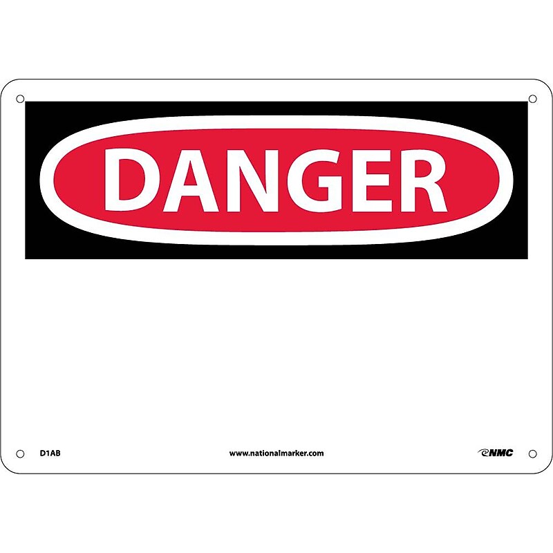 (Header Only), 10X14, .040 Aluminum, Danger Sign image 1