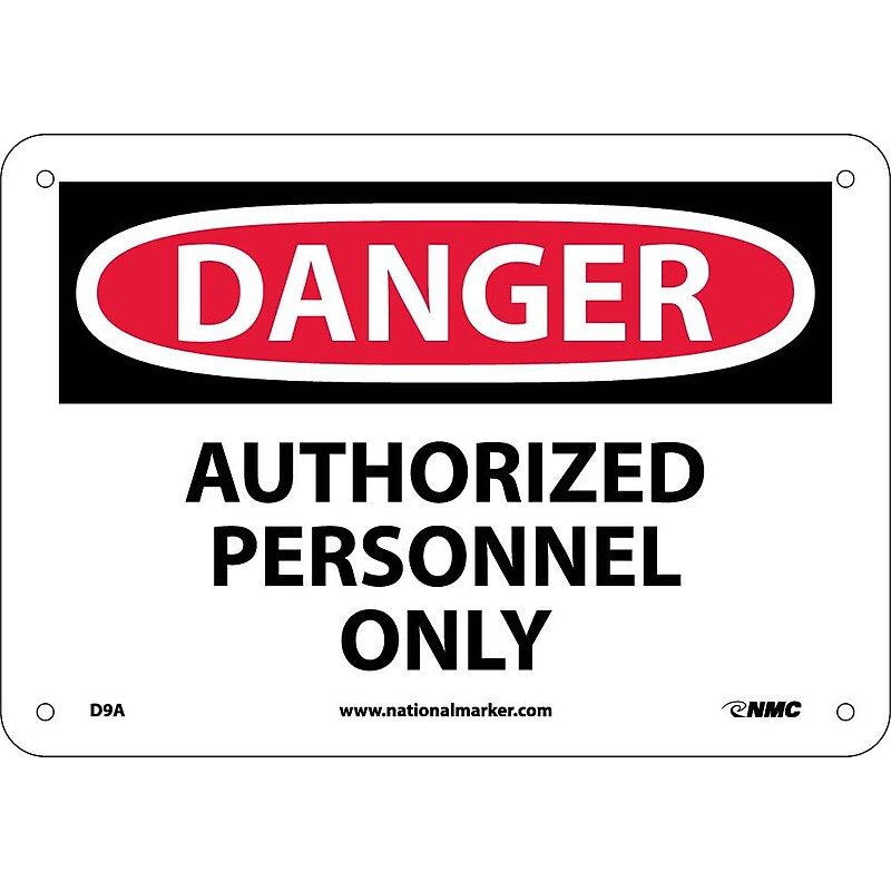 Authorized Personnel Only, 7X10, .040 Aluminum, Danger Sign image 1