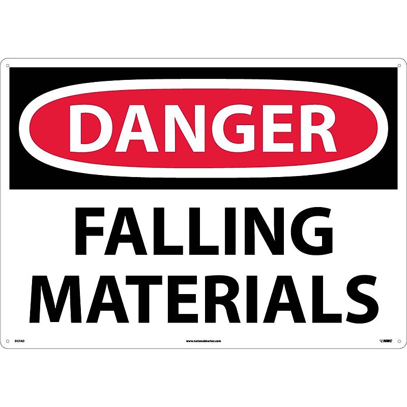Danger Signs; Falling Materials, 20X28, .040 Aluminum image 1