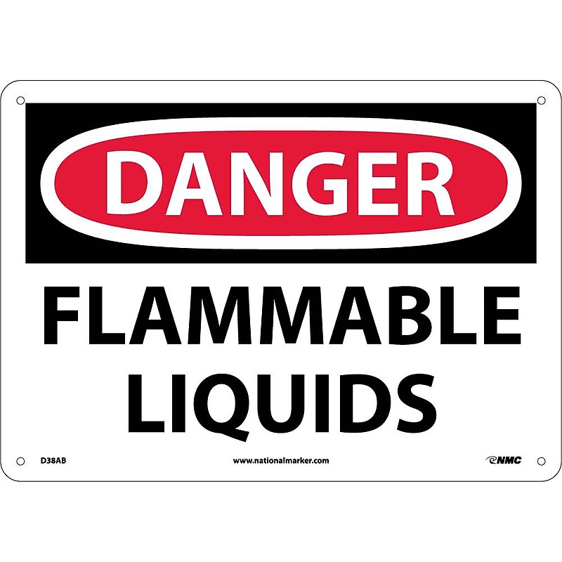 Danger Signs; Flammable Liquids, 10X14, .040 Aluminum image 1