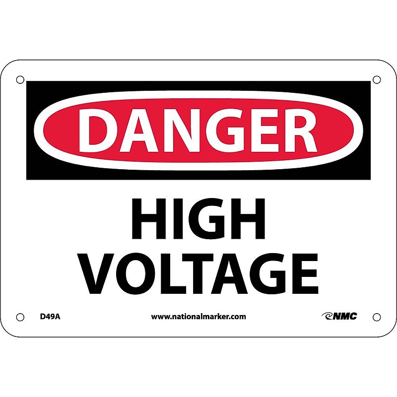 High Voltage, 7X10, .040 Aluminum, Danger Sign image 1
