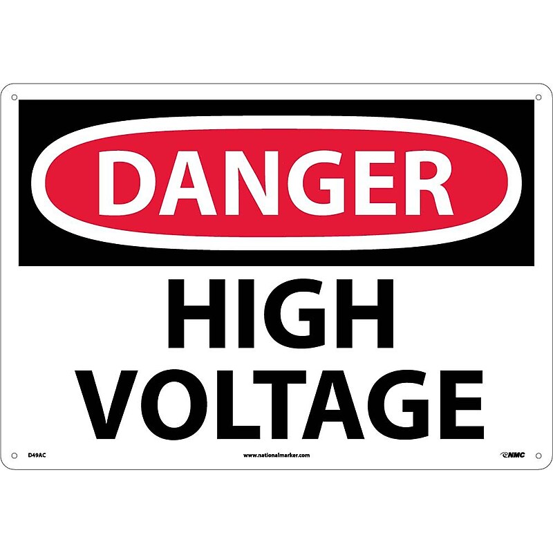High Voltage, 14X20, .040 Aluminum, Danger Sign image 1